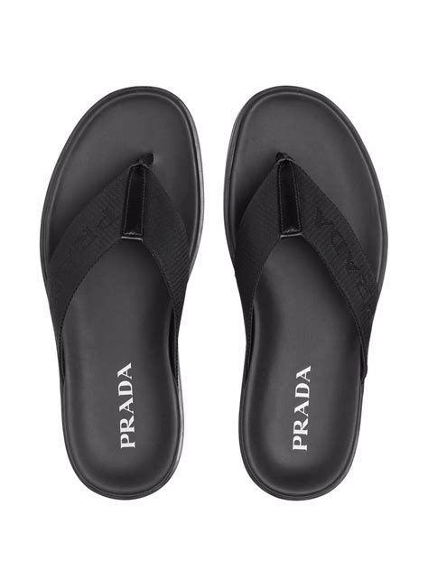 real real prada silver woven buckle flip flops|Prada Leather Flip Flops .